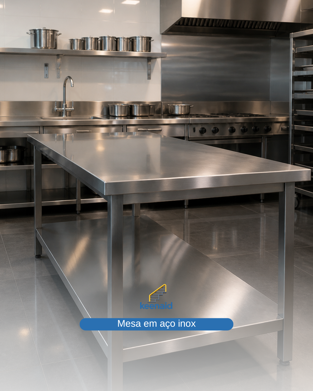 Mesa em aço inox 