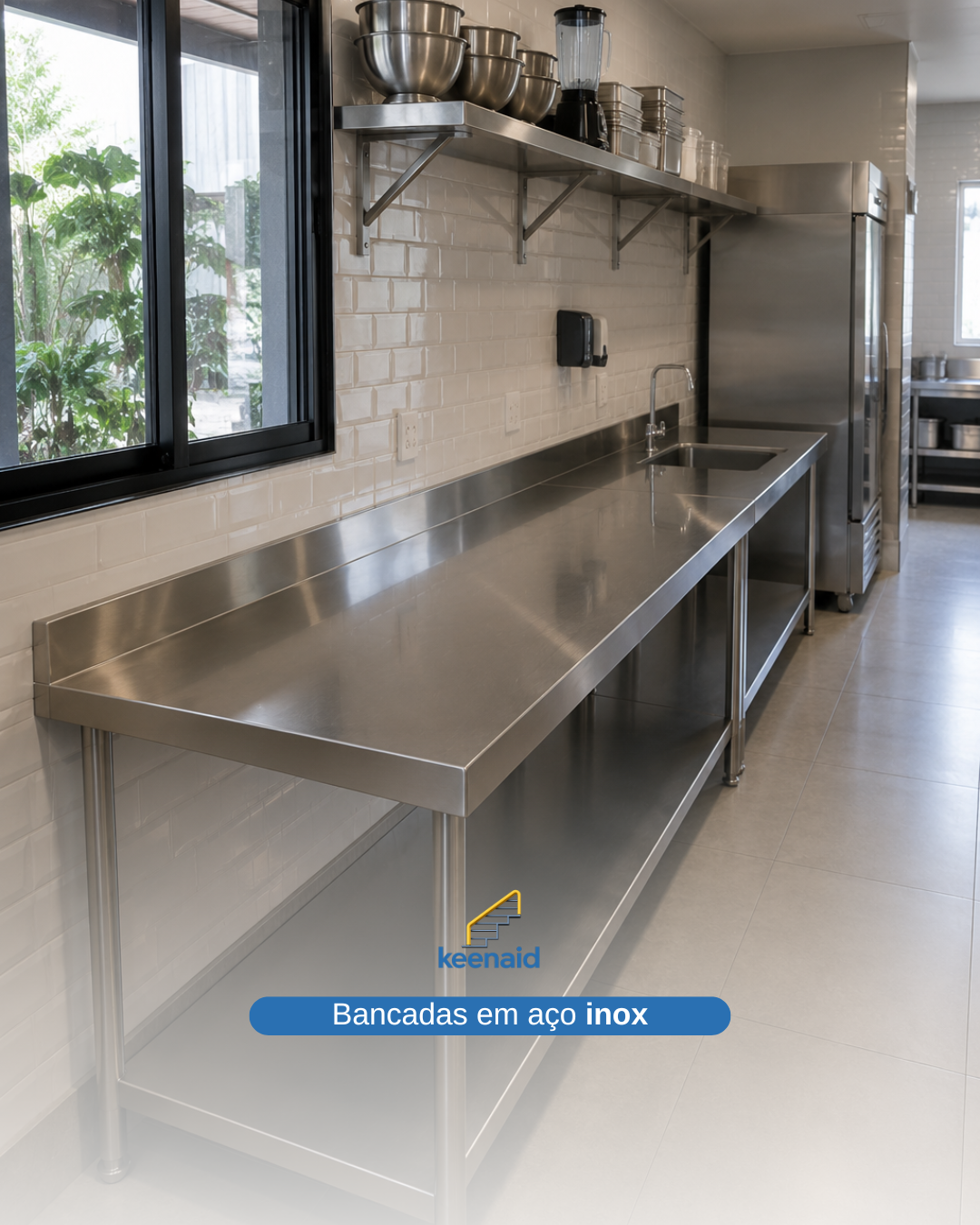 Bancada em aço inox
